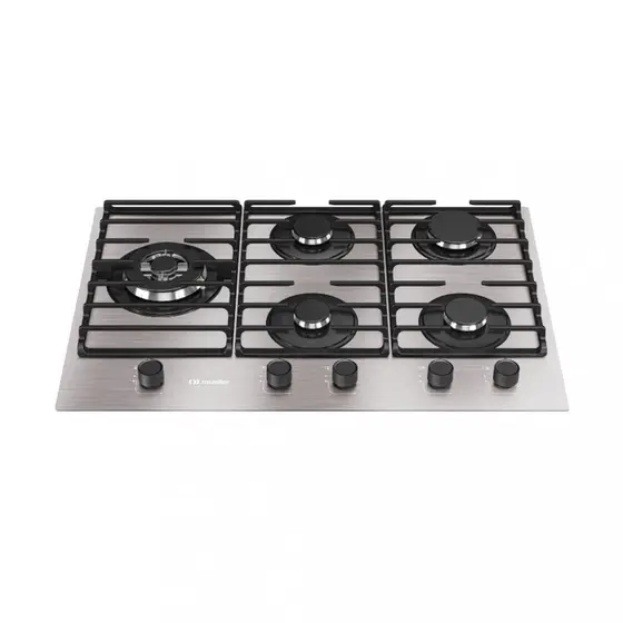 Cooktop a Gás Mueller 5 Bocas Tripla Chama MCG5BL