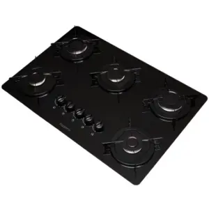 Cooktop a Gás Fogatti 5 Bocas Vidro Preto