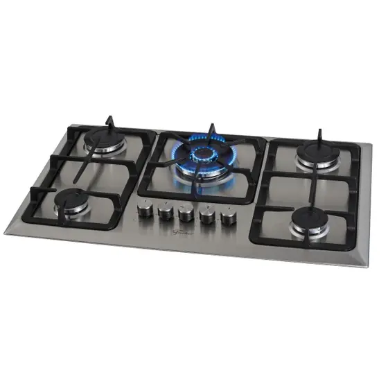 Cooktop a Gás Fischer Infinity 5 Bocas Tripla Chama Inox Bivolt