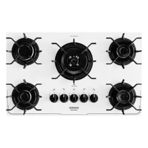 Cooktop a Gás Itatiaia Itamaster 5 Bocas Tripla Chama Branco Bivolt Cooktop a Gás Itatiaia Itamaster 5 Bocas Tripla Chama Branco Bivolt