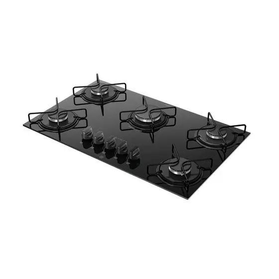 Cooktop a Gás Atlas Agile Up 5 Bocas Preto Bivolt