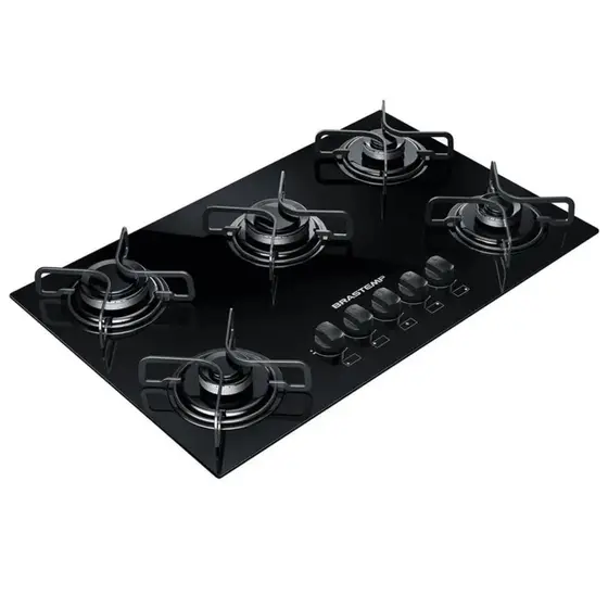 Cooktop a Gás Brastemp 5 Bocas Acendimento Automático Bivolt BDD75AE