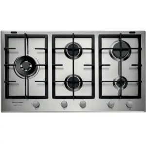 Cooktop a Gás Brastemp 5 Bocas Inox 90cm 220V BDK90DRBNA