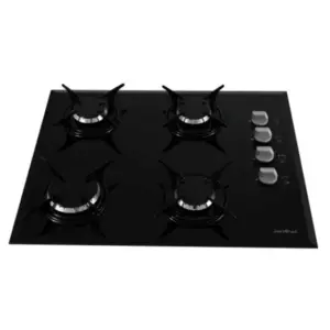 Cooktop a Gás Britânia 4 Queimadores Vidro 8mm Bivolt BCT4P