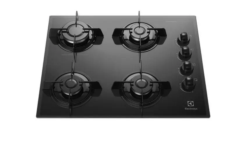 Cooktop a Gás Electrolux 4 Bocas em Vidro Temperado KE4GP