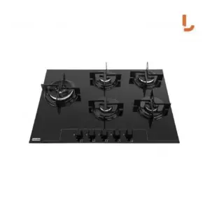 Cooktop a Gás Franke Glass 5 Bocas Inox Acendimento Automático Preto Bivolt 4000W Cooktop a Gás Franke Glass 5 Bocas Inox Acendimento Automático Preto Bivolt 4000W