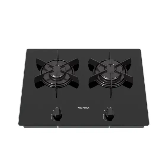 Cooktop a Gás Venax Arena Linear 2 Bocas Preto