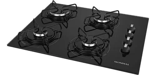 Cooktop a Gás Mondial 4 Bocas 60x46x6 cm 8400W CTG-01