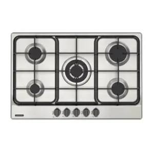Cooktop a Gás Tramontina Penta 5GX Tri 75 em Aço Inox e Trempes em Ferro Fundido com Acendimento Superautomático 5 Queimadores Cooktop a Gás Tramontina Penta 5GX Tri 75 em Aço Inox e Trempes em Ferro Fundido com Acendimento Superautomático 5 Queimadores