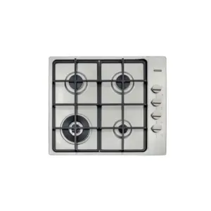 Cooktop a Gás Tramontina Square 4 GX HE Safestop 60 em Aço Inox com Trempes em Ferro Fundido e Acendimento Superautomático Cooktop a Gás Tramontina Square 4 GX HE Safestop 60 em Aço Inox com Trempes em Ferro Fundido e Acendimento Superautomático