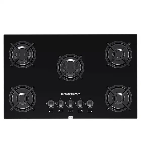 Cooktop a Gás Brastemp Ative 5 Bocas Preto Bivolt