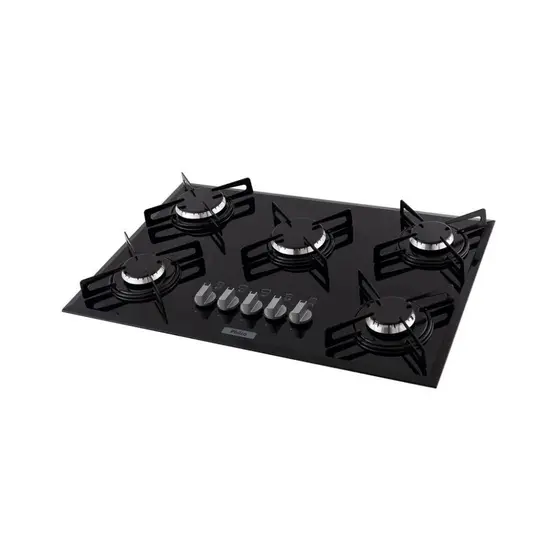 Cooktop a Gás Philco Cook Chef 5 Bocas Vidro Temperado Bivolt