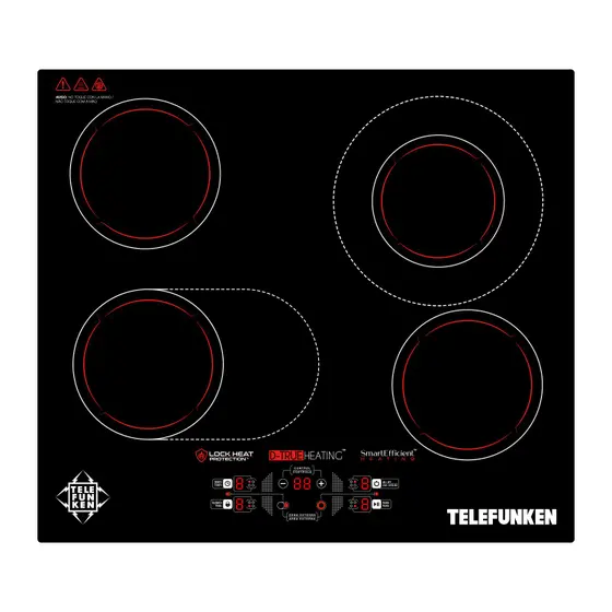 Cooktop Elétrico Telefunken 4 Bocas de Embutir Infravermelho 220V TF-AV-4080