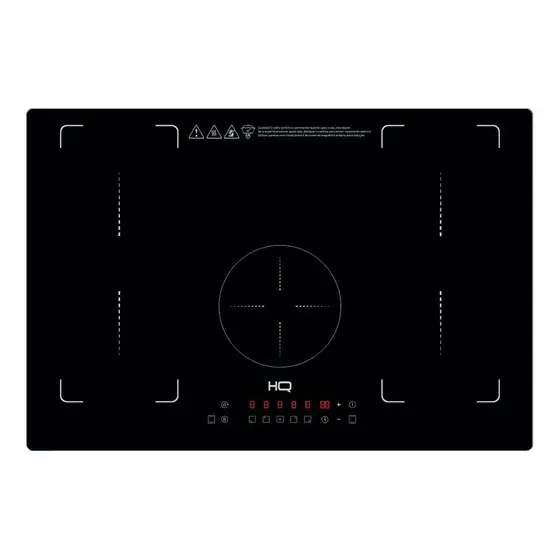 Cooktop a Indução HQ 5 Bocas de Embutir Painel Touch Free Zone 9000W 77cm Preto 220V HQ-IDE9005-77CM-FZ