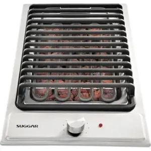 Cooktop Elétrico Suggar Barbecue 2 Bocas Inox com Grelha em Ferro Fundido Cooktop Elétrico Suggar Barbecue 2 Bocas Inox com Grelha em Ferro Fundido