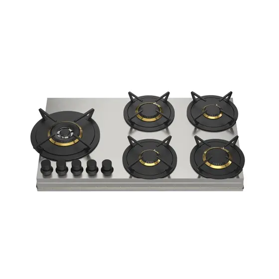 Cooktop a Gás Elettromec 5 Bocas em Aço Inox 90cm 220V CKG-5Q-90-SR-2TLA