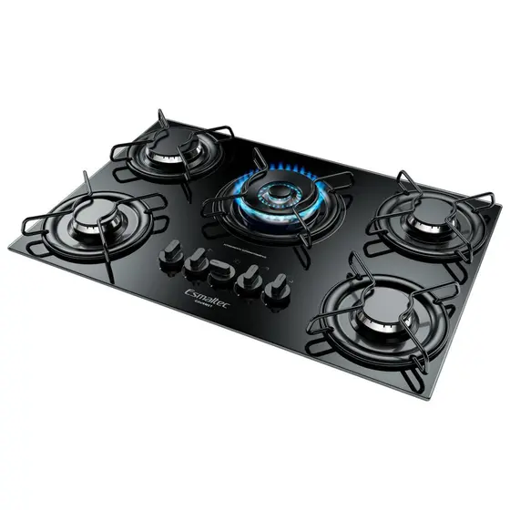 Cooktop a Gás Esmaltec 5 Bocas Tripla Chama