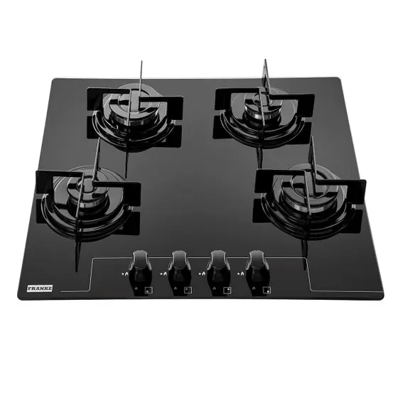 Cooktop a Gás Franke Glass 4 Bocas de Embutir Vidro Preto Bivolt FHG-604-4G-FC 16073