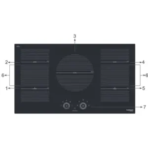Cooktop a Indução Cuisinart Arkton Advanced 5 Zonas 90cm Cooktop a Indução Cuisinart Arkton Advanced 5 Zonas 90cm