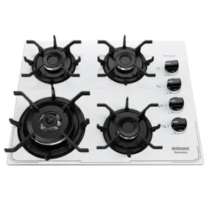 Cooktop a Gás Itatiaia Itamaster 4 Bocas Branco Cooktop a Gás Itatiaia Itamaster 4 Bocas Branco