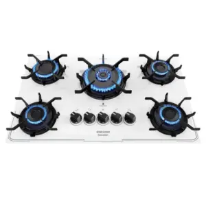 Cooktop a Gás Itatiaia Itamaster 5 Bocas Tripla Chama Branco Bivolt Cooktop a Gás Itatiaia Itamaster 5 Bocas Tripla Chama Branco Bivolt