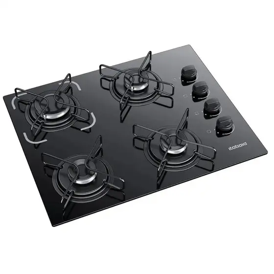 Cooktop a Gás Itatiaia Essencial 4 Bocas Preto Bivolt