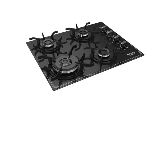 Cooktop a Gás Itatiaia Itamaster 4 Bocas Tripla Chama Preto Bivolt