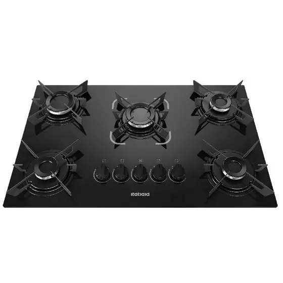 Cooktop a Gás Itatiaia Electra 5 Bocas Vidro Preto Bivolt 3700000352