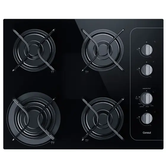 Cooktop a Gás Consul Facilite 4 Bocas Mesa de Vidro CD060AE