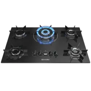 Cooktop a Gás Mueller 5 Bocas Queimador Tripla Chama Bivolt MCG5BC Cooktop a Gás Mueller 5 Bocas Queimador Tripla Chama Bivolt MCG5BC