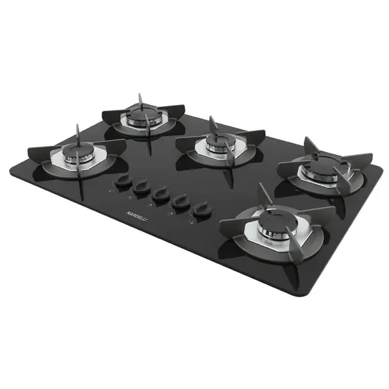 Cooktop a Gás Nardelli Safe 5 Bocas Ferro Fundido