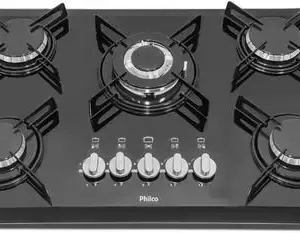 Cooktop a Gás Philco 5 Bocas com Tripla Chama Acendimento Automático Cooktop a Gás Philco 5 Bocas com Tripla Chama Acendimento Automático
