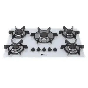 Cooktop a Gás Venax Sognare 5 Bocas Branco GLP