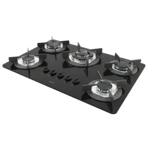 Cooktop a Gás Terim Safe 5 Bocas Tripla Chama Ferro Fundido GLP Cooktop a Gás Terim Safe 5 Bocas Tripla Chama Ferro Fundido GLP
