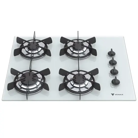 Cooktop a Gás Venax Volare 4 Bocas Branco GLP