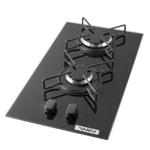 Cooktop a Gás WIN 2 Bocas de Embutir Preto Acendimento Automático Bivolt