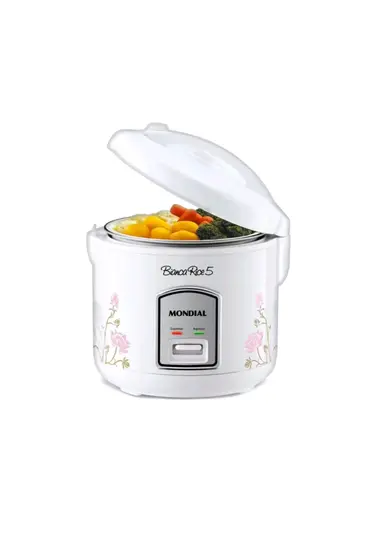 Panela de Arroz Elétrica Mondial Bianca Rice 5 Xícaras 400W NPE-05-5X