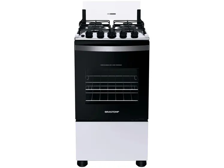 Fogão de Piso Brastemp Clean 4 Bocas Branco (BFO4NBB)