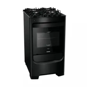 Fogão de Piso Consul 4 Bocas Preto com Mesa de Vidro e Acendimento Automático (CFO4VBE)