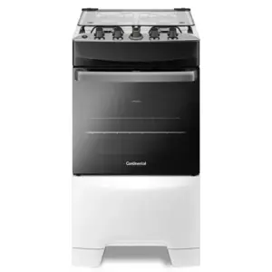 Fogão de Piso Continental Premium 4 Bocas Branco Automático com Forno TOPLimpaFácil (FC4IB)