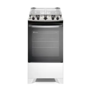 Fogão de Piso Electrolux Efficient 4 Bocas Branco com Mesa Inox, PerfectCook e VaporBake (FE4IB) Fogão de Piso Electrolux Efficient 4 Bocas Branco com Mesa Inox, PerfectCook e VaporBake (FE4IB)