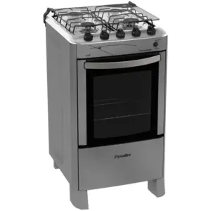 Fogão de Piso Esmaltec Jade 4 Bocas Prata