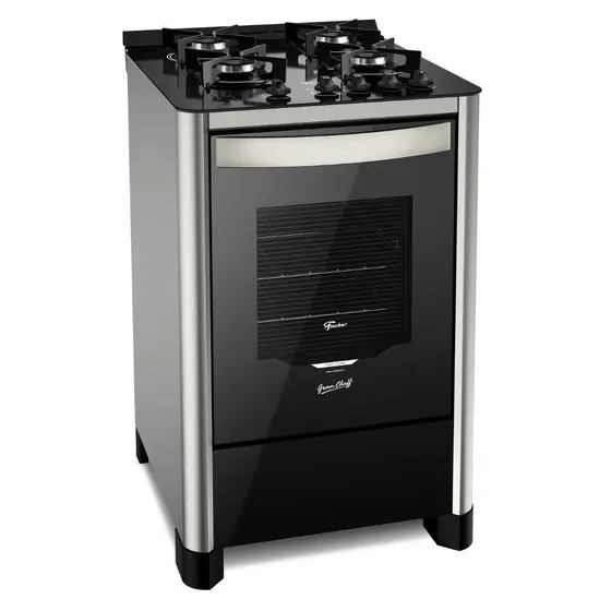 Fogão de Piso Fischer Gran Cheff 4 Bocas Silver Bivolt (26987-59775)