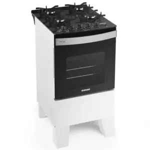 Fogão de Piso Itatiaia Itaglass Plus 4 Bocas Branco com Acendimento Automático Bivolt