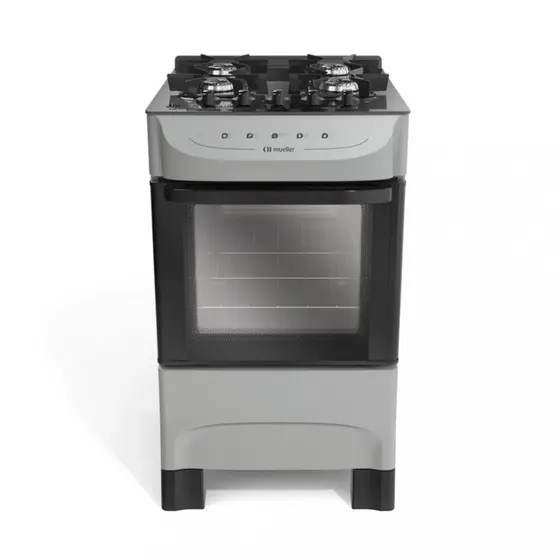 Fogão de Piso Mueller 4 Bocas com Mesa de Vidro (MFV4BB)