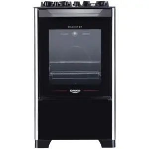 Fogão de Piso Dako Magister 4 Bocas Preto com Mesa de Vidro Fogão de Piso Dako Magister 4 Bocas Preto com Mesa de Vidro