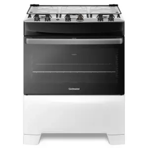 Fogão de Piso Continental Premium 5 Bocas Branco Automático com Forno TOPLimpaFácil (FC5IB)