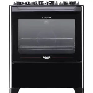 Fogão de Piso Dako Magister 5 Bocas Preto com Mesa de Vidro Bivolt Fogão de Piso Dako Magister 5 Bocas Preto com Mesa de Vidro Bivolt