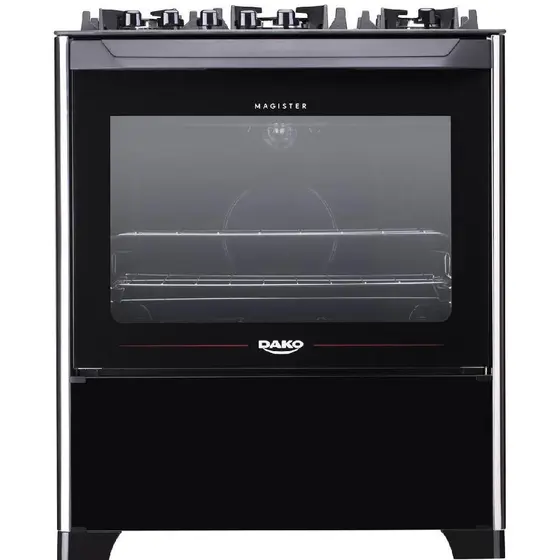 Fogão de Piso Dako Magister 5 Bocas Preto com Mesa de Vidro Bivolt