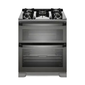 Fogão de Piso Electrolux Expert 5 Bocas Cinza com Função Air Fryer, 2 Fornos, Grill e Timer (FE5AD)